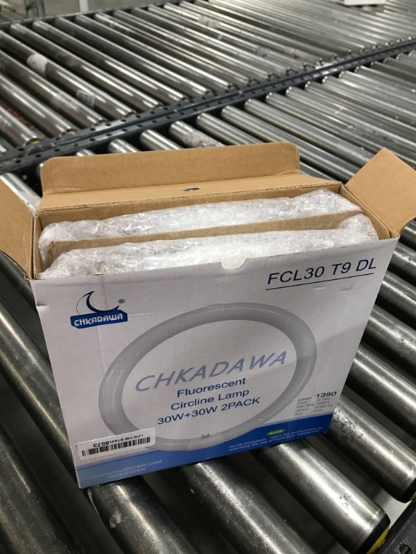 Photo 2 of  FCL30/30K Circular Fluorescent Light Bulbs T9 9 inch 30 Watts, Round FCL30EX-L 27K Circline Light Bulb FC9T9/KB 30W 3000K, WW Warm White, G10q 4 Pin Base, 2 Pack 