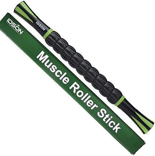 Photo 1 of  Muscle Roller Stick for Athletes- Body Massage Sticks Tools Massager for Relief Muscle Soreness,Cramping and Tightness,Help Legs and Back Recovery,Black Green 