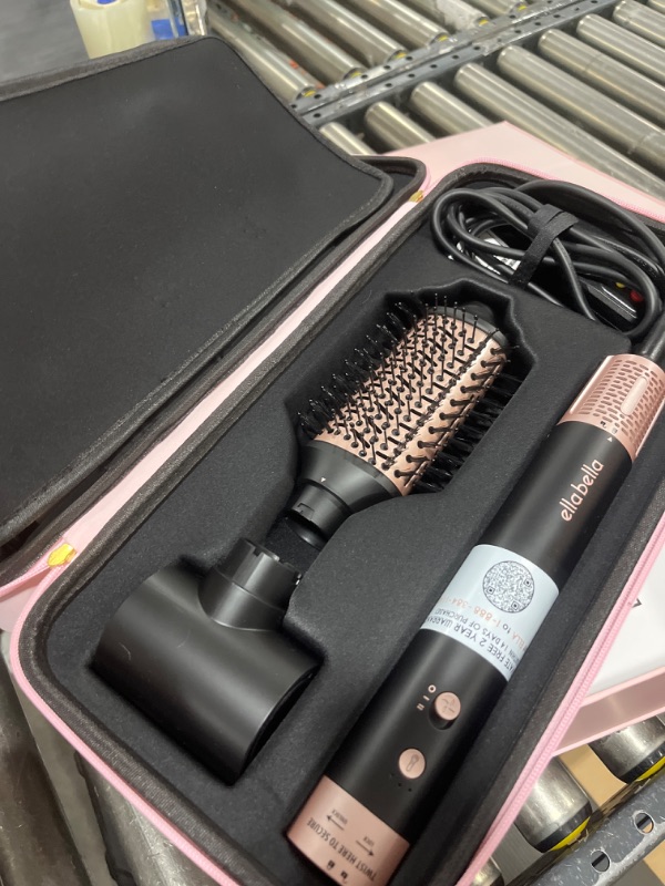Photo 3 of ELLA BELLA®? 6 in 1 Professional Hot Air Styler • Powerful Hair Dryer & Straightener Set • Styling Without Heat Damage • Fast Drying Curling Volumizing Straightening • Includes Protective Travel Case
