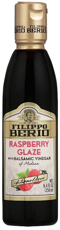 Photo 1 of PACK OF 2, Filippo Berio Balsamic Glaze, Raspberry, 8.40 Ounce Plastic Bottle, BEST BY JUL 2025