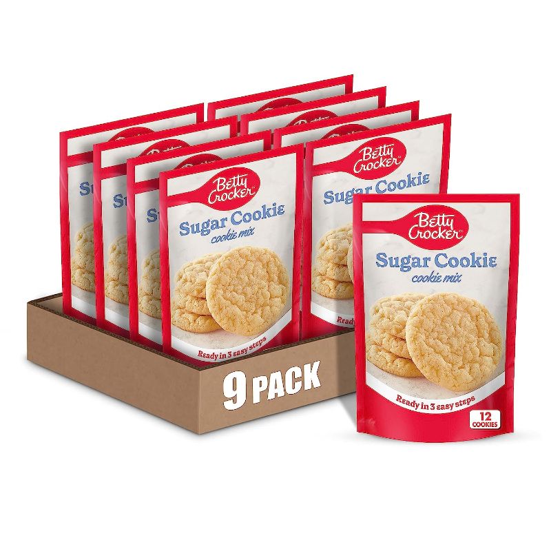 Photo 1 of Betty Crocker Sugar Cookie Mix, Makes twelve (12) 2-inch Cookies, 6.25 oz. (Pack of 9) --- EXP. 07-17-2024