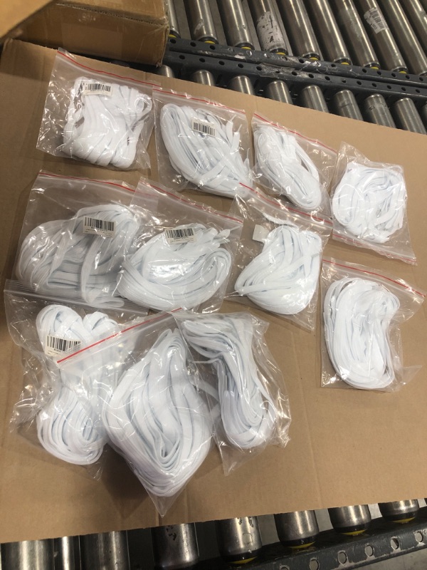 Photo 2 of 11pks 3 Pairs each of Shoe Laces for Sneakers, Flat 5/16" Multiple Lengths Avalible Shoelaces for Kids and Adults - White, 55"(140cm) 3Pairs - 55"(140cm) White