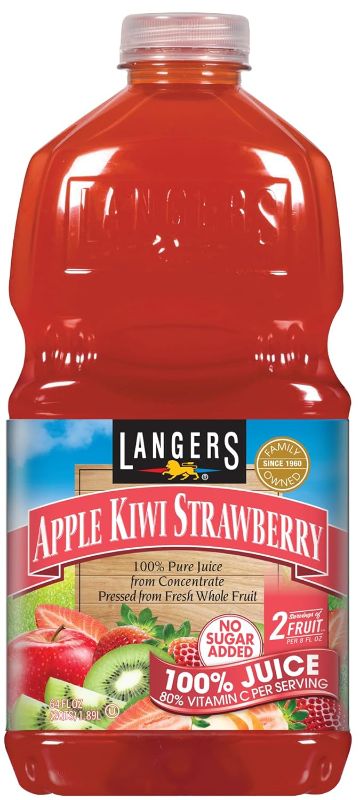 Photo 1 of Langers 100% Juice with Vitamin C, Apple Kiwi Strawberry, 64 Ounce (Pack of 8)
Best By: 6/20/24