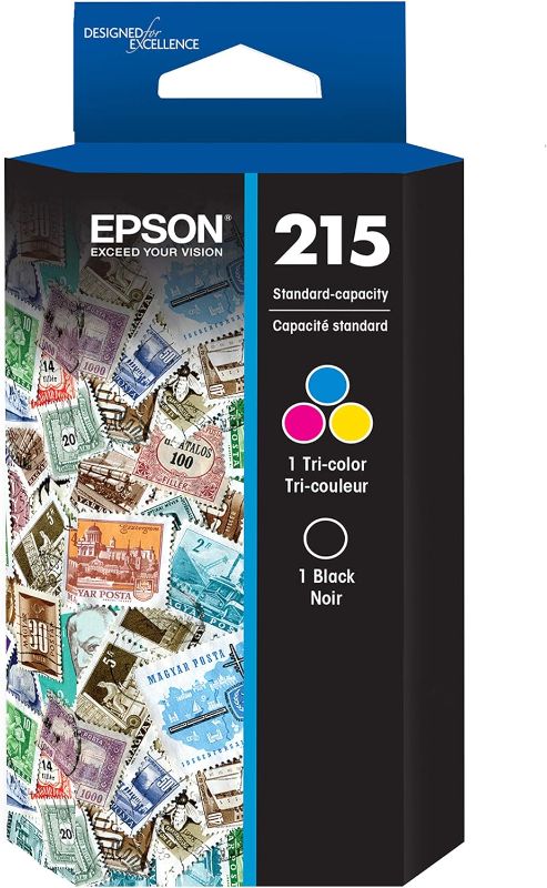 Photo 1 of EPSON 215 Ink Standard Capacity Black & Color Cartridge Combo Pack (T215120-BCS) Works with WorkForce WF-100, WF-110, EC-110
