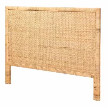 Photo 1 of Adelyn Brown Natural Rattan King Panel Headboard
