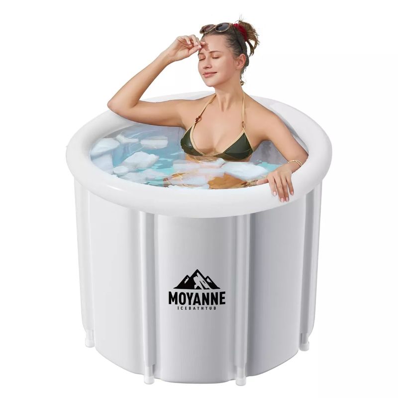 Photo 1 of Moyanne Large Size ice bath cold plunge tub for athletes pod portable,Multiple Layered Portable Ice Pod for Recovery and Cold Water Therapy, Cold Plunge Tub for Outdoor, ice baths at home (white)