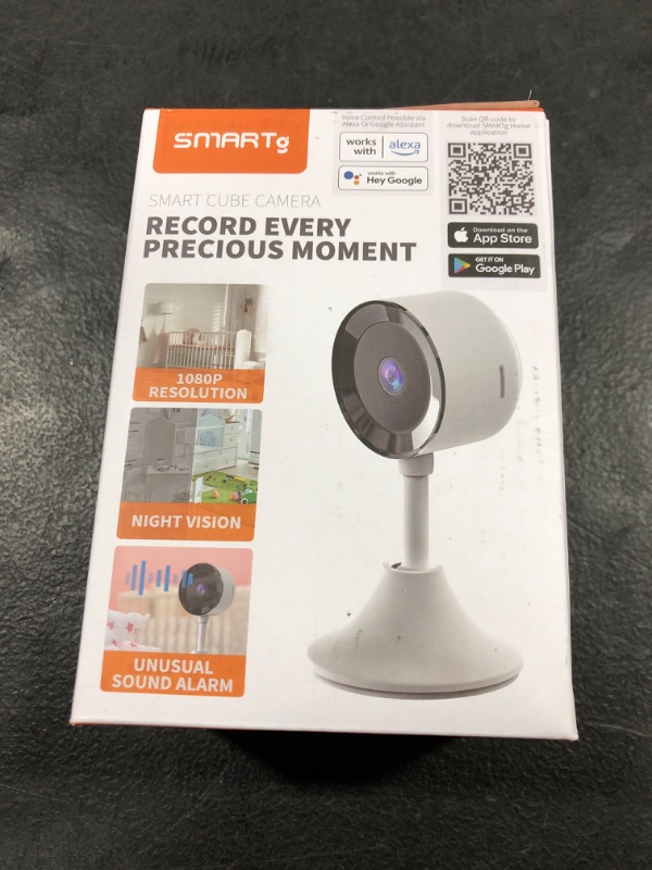 Photo 1 of Indoor Cube Camera 1080P FHD, 33ft Night Vision, Sound Detection, Motion Detection, Two-Way Talk, Instant Alerts, Micro SD Card/Cloud Storage, Works with Alexa, Works with Google Assistant
