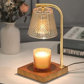 Photo 1 of Candle Warmer Lamp, Electric Candle Warmer, Teacher Appreciation Gifts for Women, Candle Top Melting, Glass Candle Heater Lamp with Timer Dimmer for Scented Jar Candle, Amber