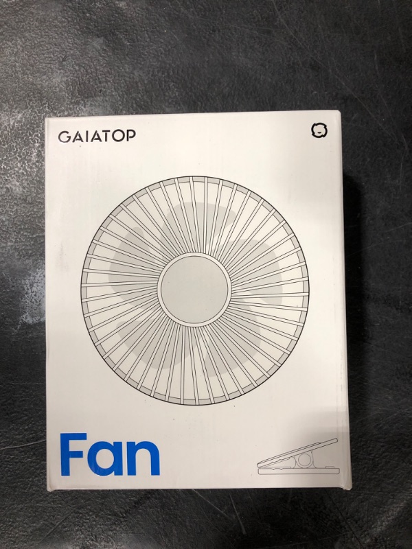 Photo 2 of Gaiatop Portable Clip on Fan Battery Operated, Small Powerful USB Desk Fan, 3 Speed Quiet Rechargeable Mini Table Fan, 360° Rotate Personal Cooling Fan for Home Office Stroller Camping Black Blue