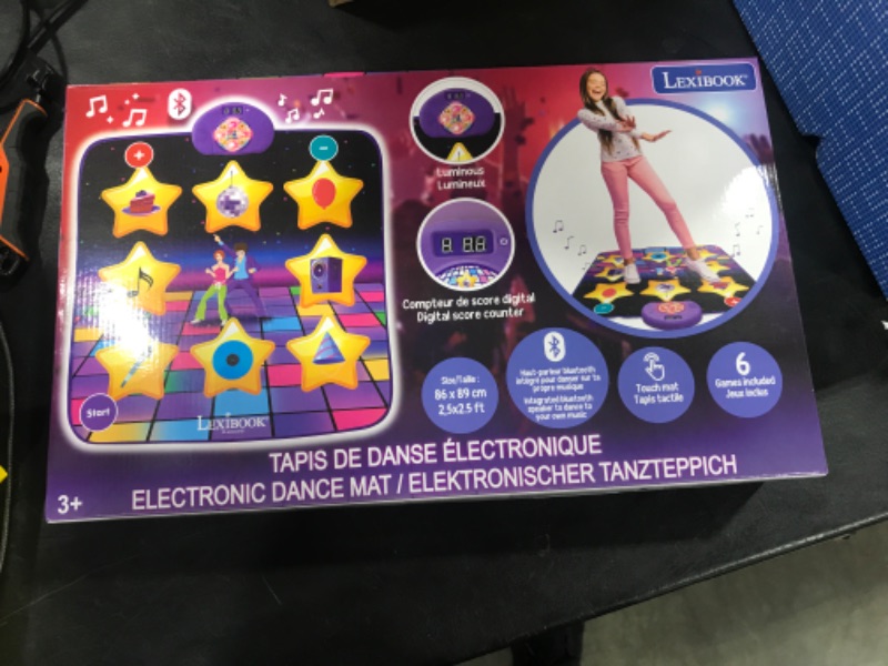 Photo 2 of LEXiBOOK, Electronic Dance Floor Mat, Illuminated Keys, Built-in Speaker, Purple/Yellow, DM10