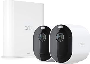 Photo 1 of Arlo Pro 3 Spotlight Camera - 2 Camera Security System - Wireless, 2K Video & HDR, Color Night Vision, 2 Way Audio, 160° View, Wire-Free, Works with Alexa, White - VMS4240P