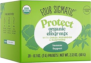 Photo 1 of Chaga Mushroom Elixir by Four Sigmatic | Coffee Alternative with Organic Chaga Mushroom Powder, Rose Hips & Mint | Immune Support & Overall Wellness | Pack of 20