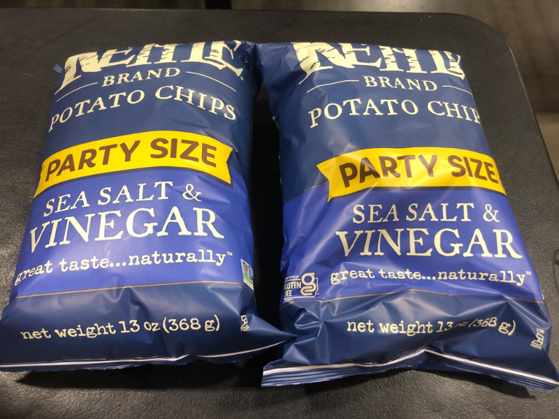 Photo 1 of Kettle Brand Potato Chips Sea Salt & Vinegar Kettle Chips, 13 Oz (Pack of 2) est date 07/06/2024