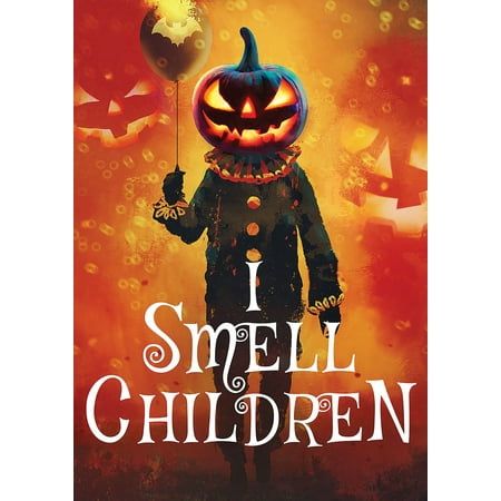 Photo 1 of Toland Home Garden Toland I Smell Children Inch Halloween Flag Spooky Double Sided Metal in Black/Orange | 40 H X 28 W in | Wayfair 1012648
