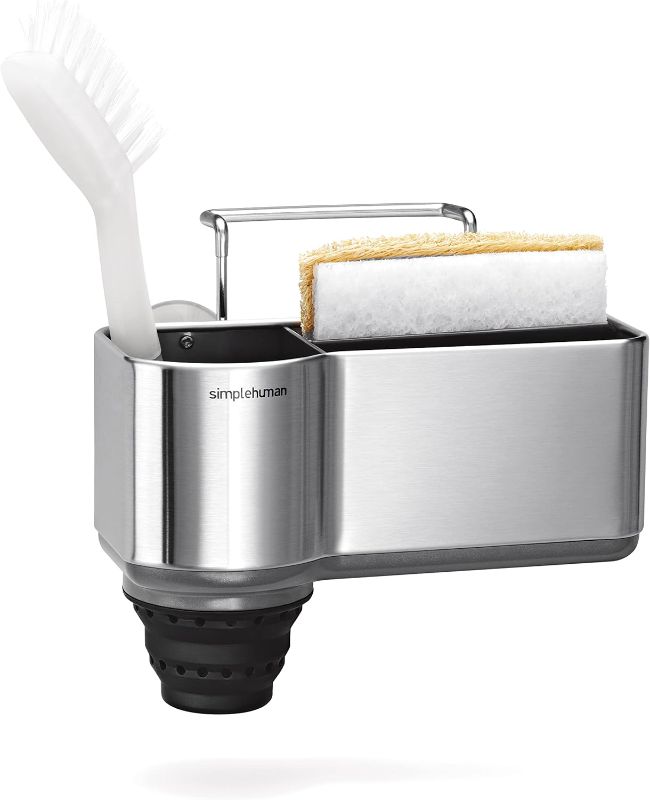 Photo 1 of simplehuman Sink Caddy Sponge Holder, Brushed Stainless Steel
