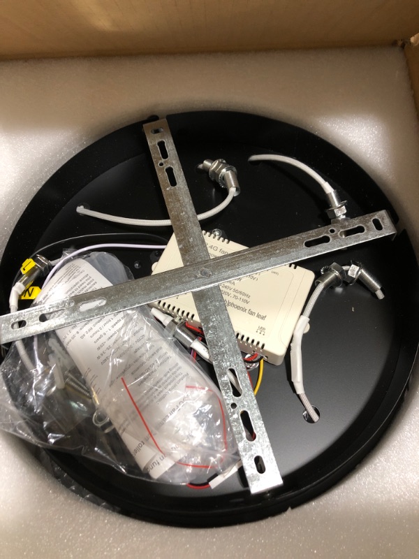 Photo 1 of GooComfy Dimmable Ceiling Fan with Light and Remote Control, 31" Small Flush Mounted Ceiling Fan with Led Lights, APP and Remote Controlled, Modern, Black, Upgraded 31", Black (Upgraded)