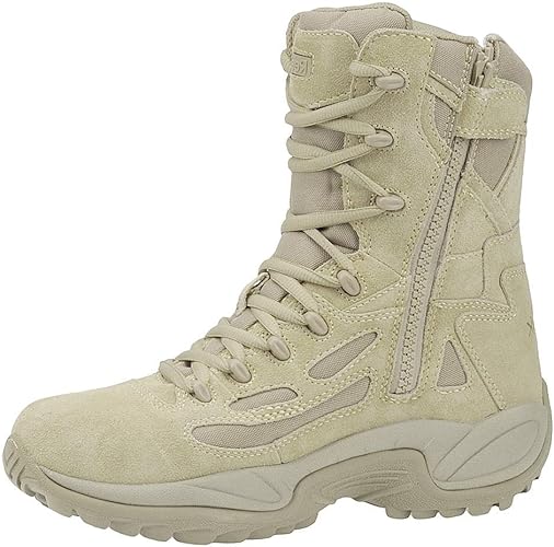 Photo 1 of Reebok Men's Rapid Response Rb Safety Toe 8" Stealth Boot with Side Zipper Military & Tactical - 12 w 
