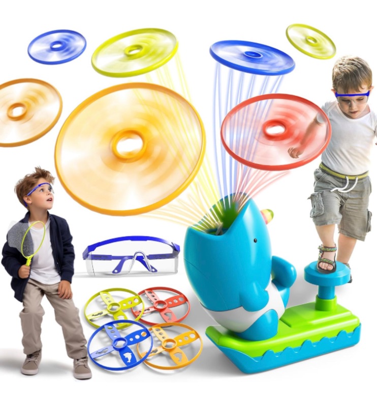 Photo 1 of Bennol Outdoor Game Toys for Kids Ages 3-5 4-8, Flying Disc Launcher Outdoor Outside Toys Gifts for 3 4 5 6 7 8 Year Old Boys Kids, Ideas Outside Outdoor Toys for Kids Toddlers Boys Ages 3-5 6-8 4-8