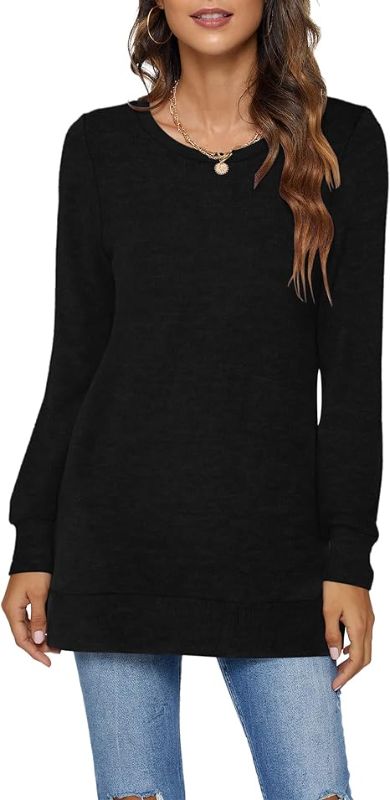 Photo 1 of AUSELILY Long Sweatshirts for Women Side Split Womens Tunic Sweatshirts - 2xl 