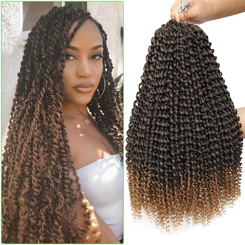 Photo 1 of Passion Twist Hair 7 Packs Passion Twist Crochet Hair Water Wave Crochet Hair Passion Twist Braiding Hair For Butterfly Locs Crochet Braids Synthetic Hair Extension (PT-12-7P-T27, 12 Inch(pack of 7))
