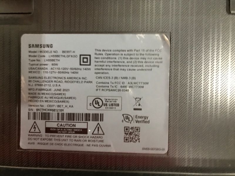 Photo 1 of Samsung 55-Inch BE55T-H Pro TV | Commercial | Easy Digital Signage Software | 4K | HDMI | USB |Tuner | Speakers | 250 nits, Black 55-inch 2020 version