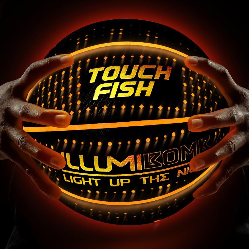 Photo 1 of Led  Basketball - The LED Light up Basketball Features a Composite Leather Construction That Provides a Durable and Long-Lasting Playing Experience.