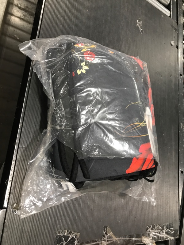 Photo 1 of black and red with roses car seat cover and accessories 