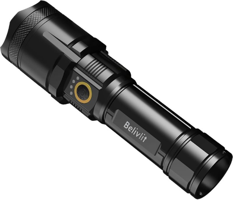 Photo 1 of Handheld Flashlights, 2200X High Lumens, 5 Modes Adjustable, Zoomable, Waterproof IP46, Type-C Rechargeable Ultra Bright LED Flashlight, Portable Flashlight for Emergency, Camping, Outdoor
