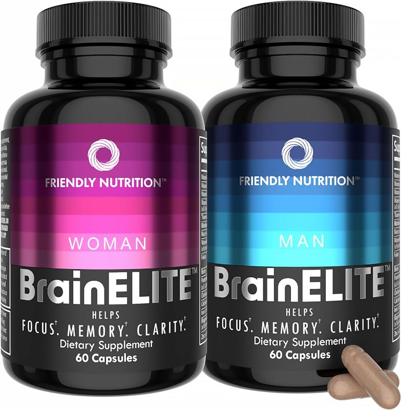 Photo 1 of Nootropic Brain Supplements for Memory, Focus & Clarity - Advanced Brain Booster Capsules for Men & Women with Choline, DMAE, Phosphatidylserine and Bacopa (60Ct 2pack)- EXP 07/2025
