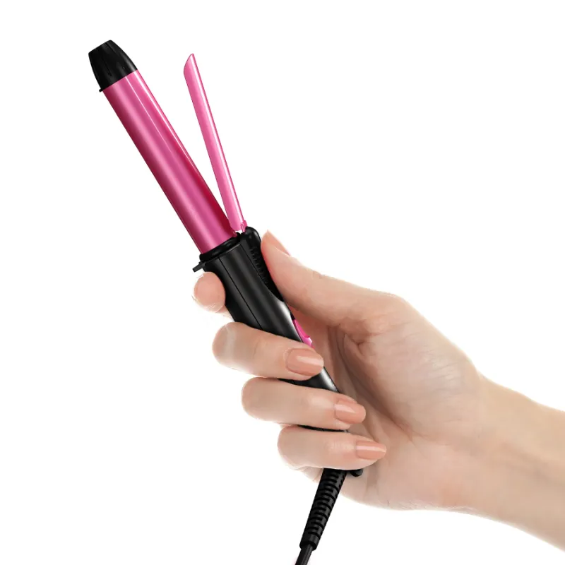 Photo 1 of FARERY Mini Curling Iron for Portable Travel, 3/4" Ceramic Small Curler, Pink

