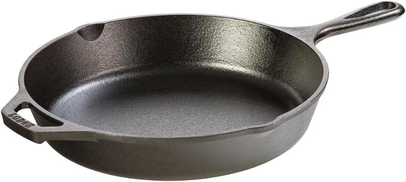 Photo 1 of Lodge 10.25 Inch Cast Iron Pre-Seasoned Skillet – Signature Teardrop Handle - Use in the Oven, on the Stove, on the Grill, or Over a Campfire, Black
