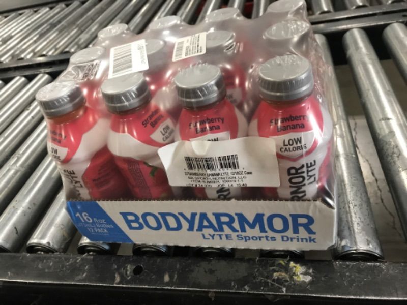 Photo 1 of BODYARMOR LYTE Sports Drink Low-Calorie Sports Beverage, Strawberry Banana, Coconut Water Hydration, Natural Flavors With Vitamins, Potassium-Packed Electrolytes, Perfect For Athletes, 16 Fl Oz (Pack of 12) Strawberry Banana 16 Ounce (Pack of 12)