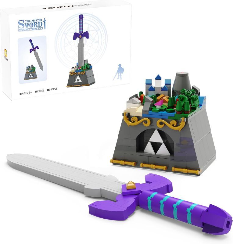 Photo 1 of The Master Sword Building Kit, Micro Hyrule Building Blocks Set, Unique Decorations and Building Toys Gifts for Boys Kids Ages 6-12 Year Old (388 Pieces)
