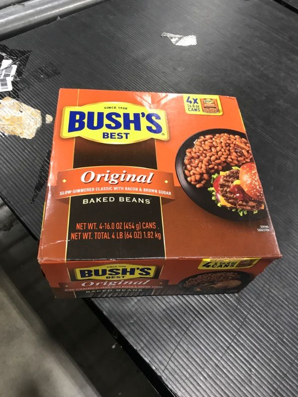 Photo 1 of BUSH'S BEST 16 oz Canned Original Baked Beans, Source of Plant Based Protein and Fiber, Low Fat, Gluten Free, (Pack of 4)
