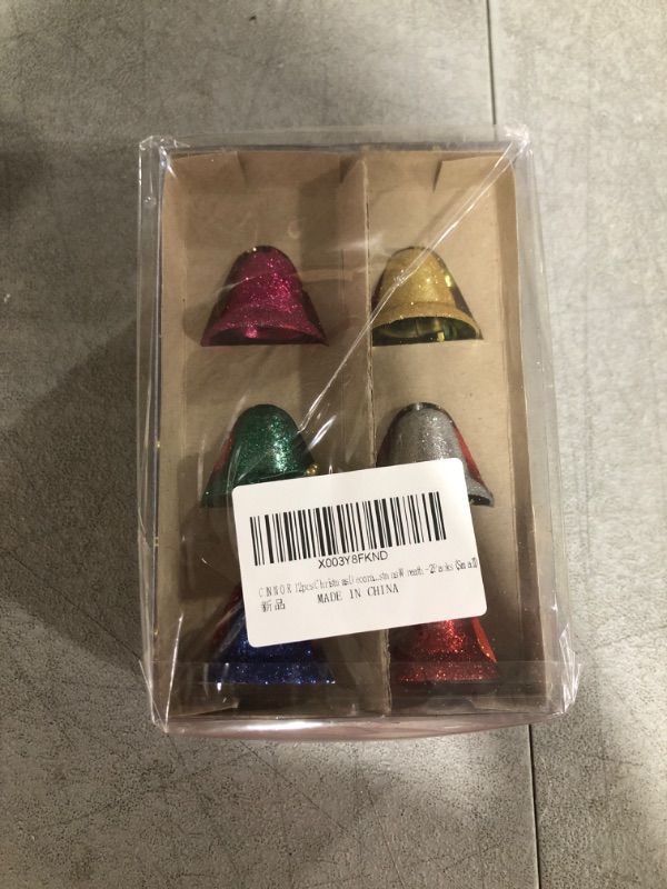 Photo 2 of 12pcs Christmas Decorative Bells, DIY Pendant Bells for Christmas Tree, Christmas Wreath - 2Packs (Large)