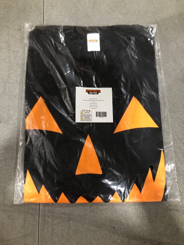 Photo 2 of Adult Men Pumpkin T-Shirt for Halloween X-Large Black