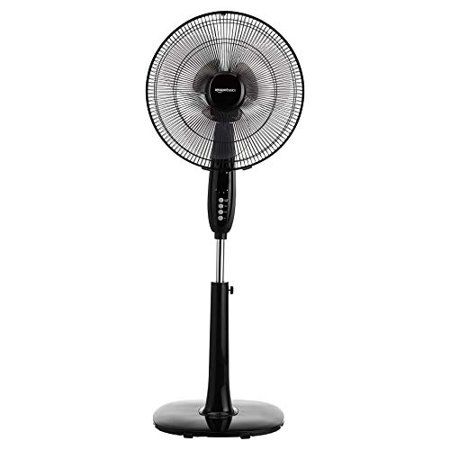 Photo 1 of Basics Oscillating Dual Blade Standing Pedestal Fan with Remote - 16-Inch
