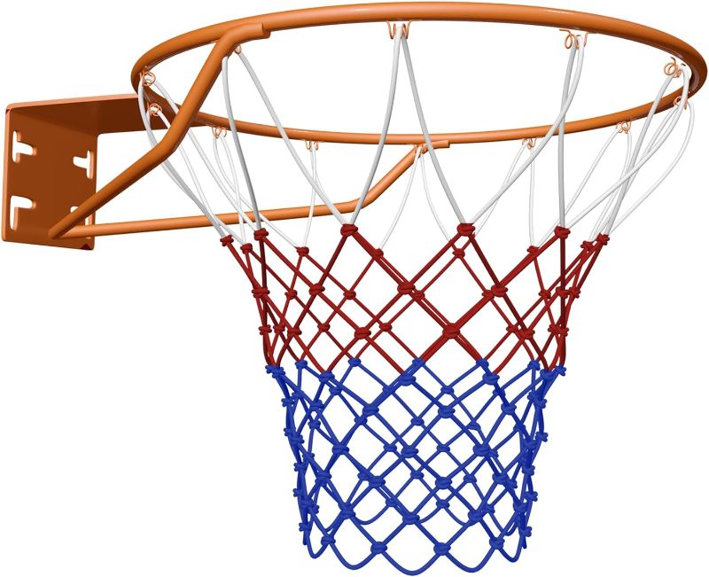Photo 1 of THUNDERBAY 18 inch Standard Simple Basketball Rim for Replacement or Garage Mount with All Weather Net
