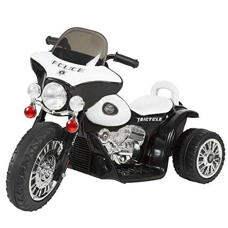 Photo 1 of *PARTS ONLY* Lil' Rider 3 Wheel Mini Motorcycle Trike for Kids, Battery Powered Ride on Toy by Rockin’ Rollers – Toys for Boys and Girls, 3 - 6 Year Old – Police Car Blue, Large
