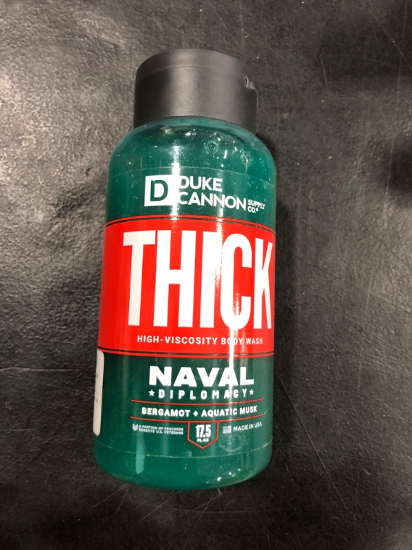 Photo 1 of Duke Cannon Supply Co. THICK High-Viscosity Body Wash for Men Bundle: Smells Like Naval Diplomacy, 17.5 Fl Oz