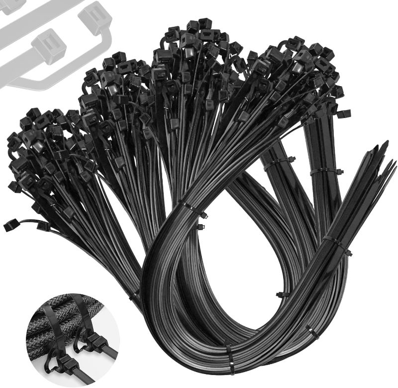 Photo 1 of 270Pcs Black Cable Zip Ties Heavy Duty 27 Inch, Premium Plastic Wire Ties with 265 LBS Tensile Strength, Long Durable Adjustable Nylon Tie Wraps for Indoor and Outdoor…
