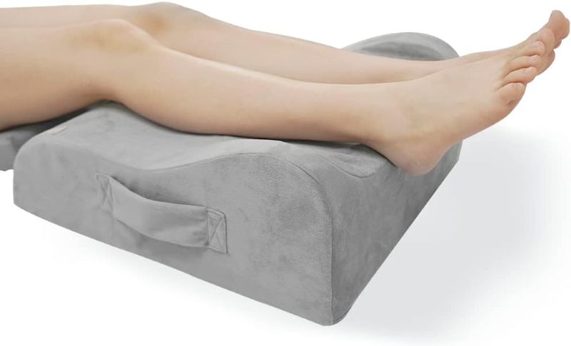 Photo 1 of LightEase Leg Elevation Pillow, Memory Foam Leg Elevating Support Wedge Pillow for Sleeping, Reading, Rest, Surgery, Injury, Relieve Back Hip Knee Pain, Improve Blood Circulation, Reduce Swelling
