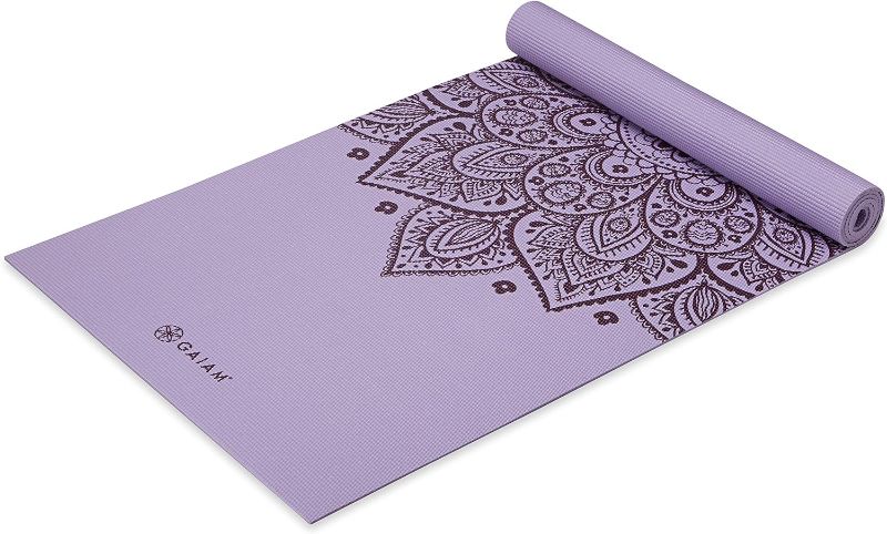 Photo 1 of Gaiam Yoga Mat - Premium 5mm Print Thick Non Slip Exercise & Fitness Mat for All Types of Yoga, Pilates & Floor Workouts (68" x 24" x 5mm)
