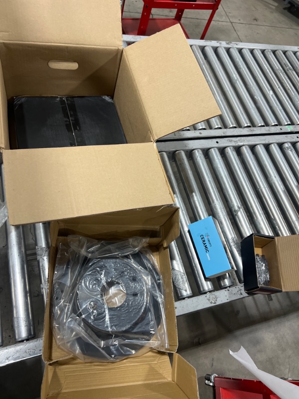 Photo 1 of R1 Concepts Rear Brakes and Rotors Kit |Rear Brake Pads| Brake Rotors and Pads| Ceramic Brake Pads and Rotors |fits Infiniti EX35, EX37, G25, G35, G37, M35, M45, Q40, QX50, Nissan 350Z, 370Z, Maxima