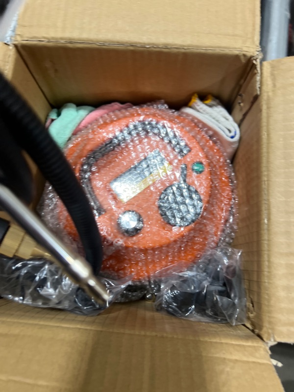 Photo 1 of Steam Cleaner, 2500W High Pressure Steam Cleaner for Home, Steamer for Cleaning with 6 Brush Heads and Extended Rod, Handheld Steam Cleaner for Upholstery, Kitchen, Bathroom, Grout and Tile Orange