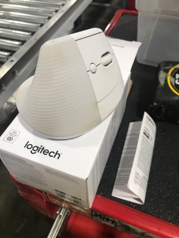 Photo 1 of Logitech Lift for Mac Wireless Vertical Ergonomic Mouse, Bluetooth, Quiet Clicks, Silent Smartwheel, 4 Customisable Buttons, for macOS/iPadOS/MacBook Pro/ Air/iMac/iPad - Off White