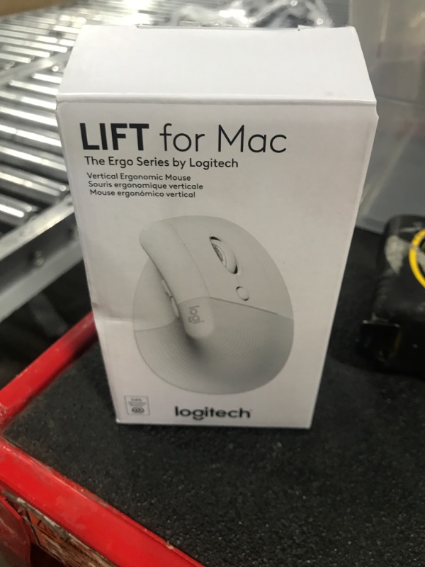 Photo 1 of Logitech Lift for Mac Wireless Vertical Ergonomic Mouse, Bluetooth, Quiet Clicks, Silent Smartwheel, 4 Customisable Buttons, for macOS/iPadOS/MacBook Pro/ Air/iMac/iPad - Off White