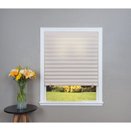 Photo 1 of Redi Shade No Tools Original Light Filtering Pleated Paper Shade Natural, 48 in x 72 in, 6 Pack Natural 48 in x 72 in