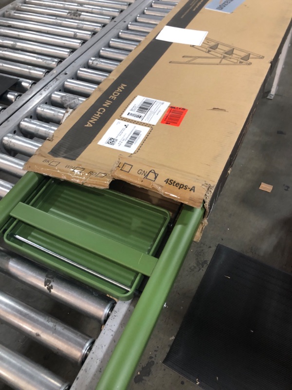 Photo 1 of JOISCOPE 4 Step Ladder,Lightweight Folding Step Stool with Anti-Slip Pedal,600 lbs Portable Sturdy Steel Ladder for Adults,Multi Purpose Folding Ladder for Home Kitchen Office,Space Saving, Green Green 4 Steps