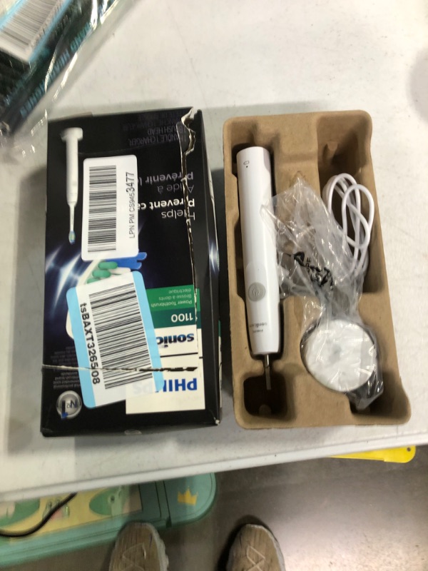 Photo 2 of **Missing brush**Philips Sonicare 1100 Electric Rechargeable Power Toothbrush, White Grey HX3641/02 New 1100